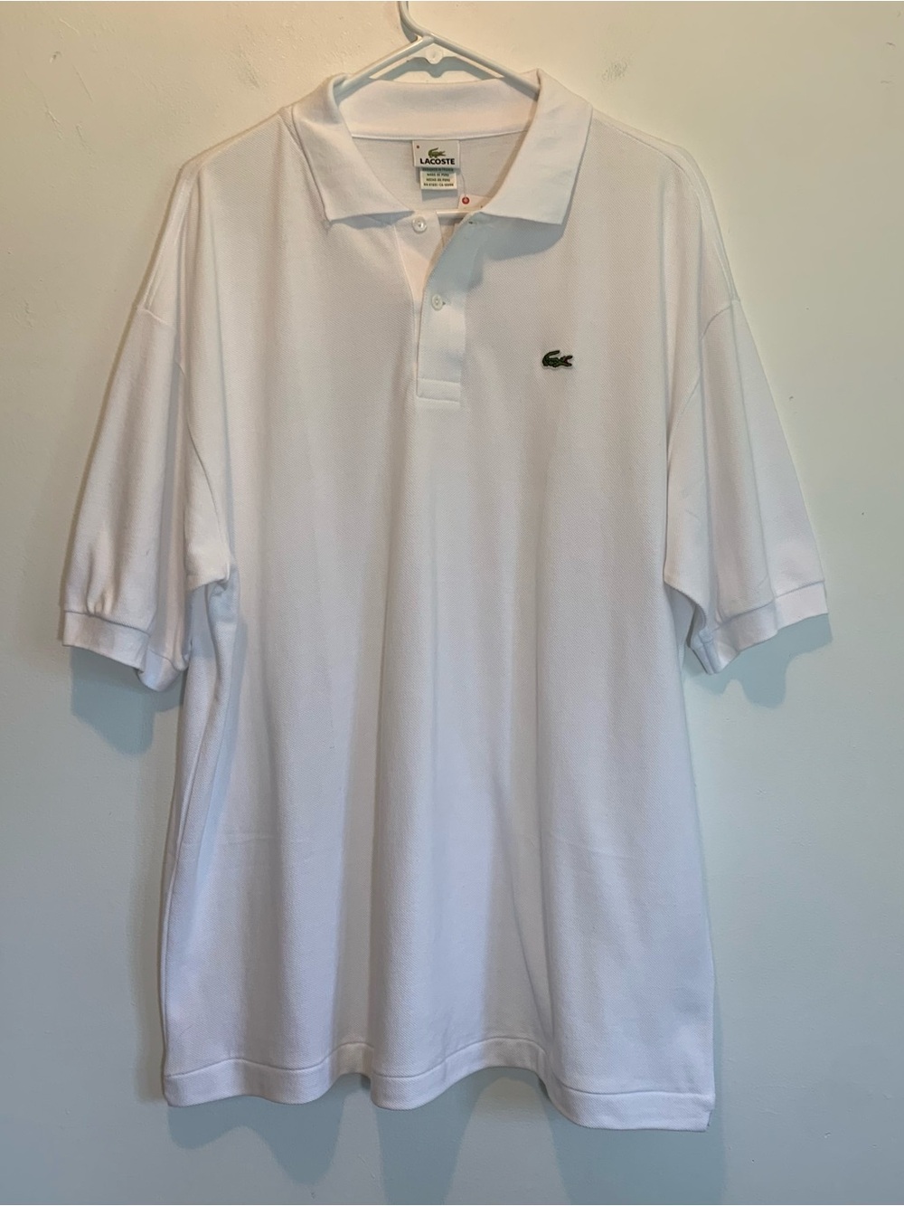 Lacoste White Polo Shirt
Short Sleeve Alligator Shirt XXL